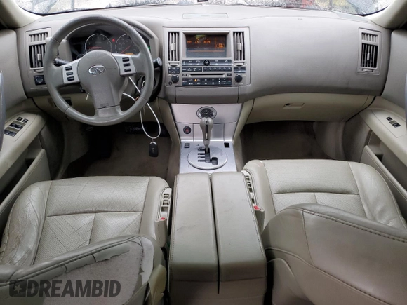 2005 Infiniti FX with VIN JNRAS08U15X103058, listed as a Copart auction lot 49421815 with 121,498 mi miles and Salvage title. Bid and sale history available at DreamBid. Image 8.