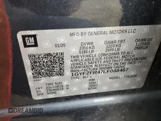 2020 Cadillac XT4 AWD Sport z VIN 1GYFZFR47LF088467, wystawiony jako Copart lot #69901024 z przebiegiem 46 701 mil mil oraz Szkoda całkowita • Salvage title. Historia ofert i sprzedaży dostępna na DreamBid. Obrazek 14.