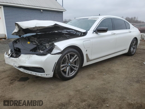 2018 BMW 7 Series 740e xDrive with VIN WBA7J2C57JG938114, listed as a Copart auction lot 41833424 with 45,559 mi miles and . Bid and sale history available at DreamBid. Image 1.