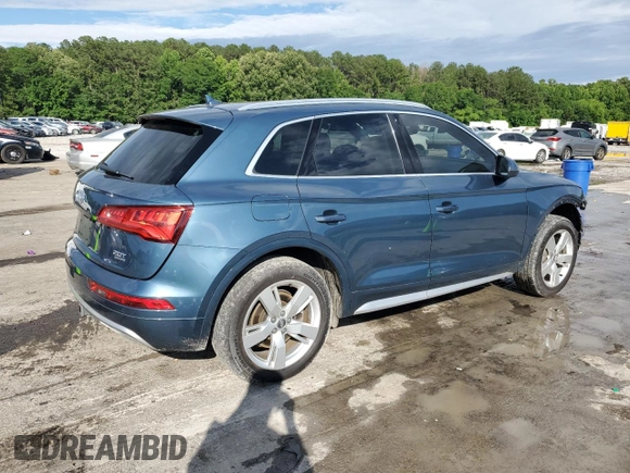 2018 Audi Q5 Premium Plus with VIN WA1BNAFY6J2075556, listed as a Copart auction lot 58167095 with 42,182 mi miles and Salvage title. Bid and sale history available at DreamBid. Image 3.