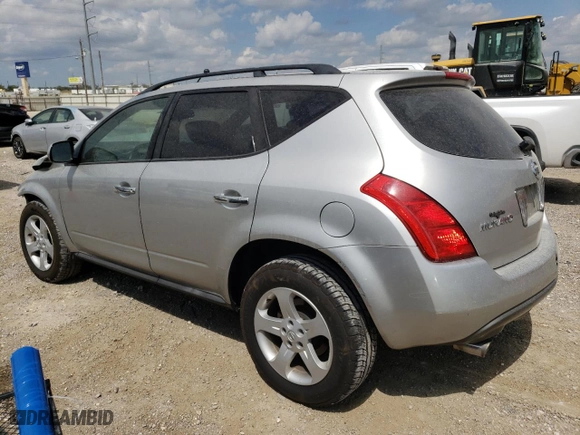 2003 Nissan Murano SL with VIN JN8AZ08T83W100636, listed as a Copart auction lot 72192504 with 0 mi miles and Salvage Title. Bid and sale history available at carsss.com. Image 2.