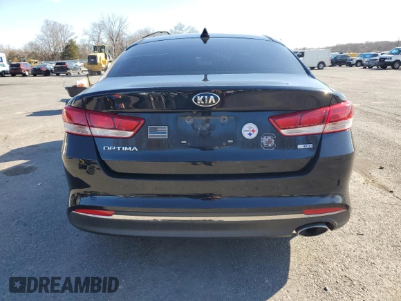 2016 Kia Optima LX Turbo with VIN 5XXGT4L1XGG046607, listed as a Copart auction lot 48039975 with 0 mi miles and Salvage Title. Bid and sale history available at carsss.com. Image 6.