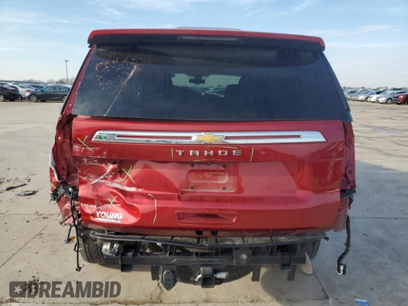 2021 Chevrolet Tahoe LS z VIN 1GNSCMKD6MR423990, wystawiony jako Copart lot #42576475 z przebiegiem 44 908 mil mil oraz Czysty tytuł • Clean title. Historia ofert i sprzedaży dostępna na DreamBid. Obrazek 6.