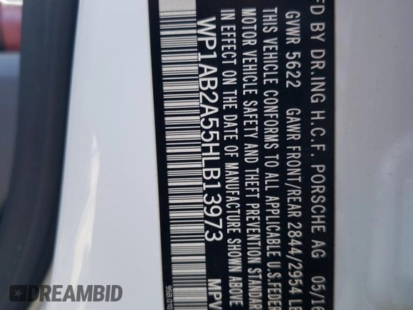 2017 Porsche Macan S z VIN WP1AB2A55HLB13973, wystawiony jako Copart lot #55531895 z przebiegiem 66 285 mil mil oraz Szkoda całkowita • Salvage title. Historia ofert i sprzedaży dostępna na DreamBid. Obrazek 13.