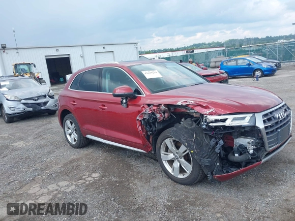 2018 Audi Q5 Premium Plus with VIN WA1BNAFY1J2036129, listed as a IAAI auction lot 42637234 with 75,016 mi miles and . Bid and sale history available at DreamBid. Image 1.
