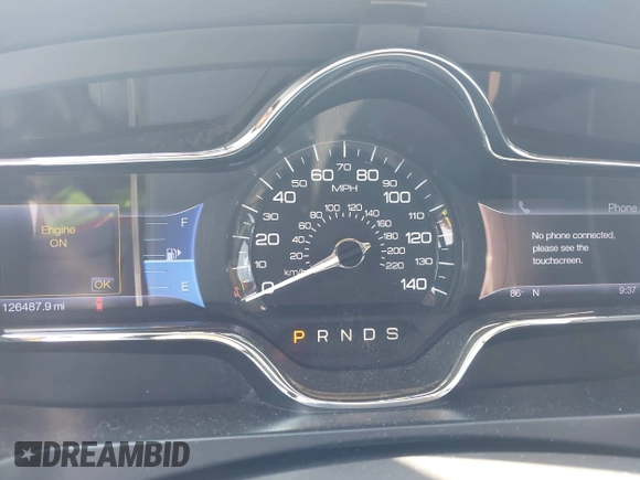2013 Lincoln MKS EcoBoost with VIN 1LNHL9FT4DG614140, listed as a IAAI auction lot 42866991 with 126,487 mi miles and . Bid and sale history available at DreamBid. Image 7.