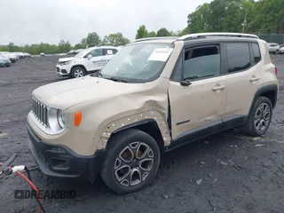 2015 Jeep Renegade Limited with VIN ZACCJBDT0FPB55402, listed as a IAAI auction lot 42351032 with 105,059 mi miles and . Bid and sale history available at DreamBid. Image 17.