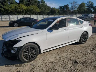 2018 Genesis G80 3.3T Sport with VIN KMHGN4JB0JU241697, listed as a Copart auction lot 76401884 with 42,228 mi miles and Salvage Title. Bid and sale history available at carsss.com. Image 1.