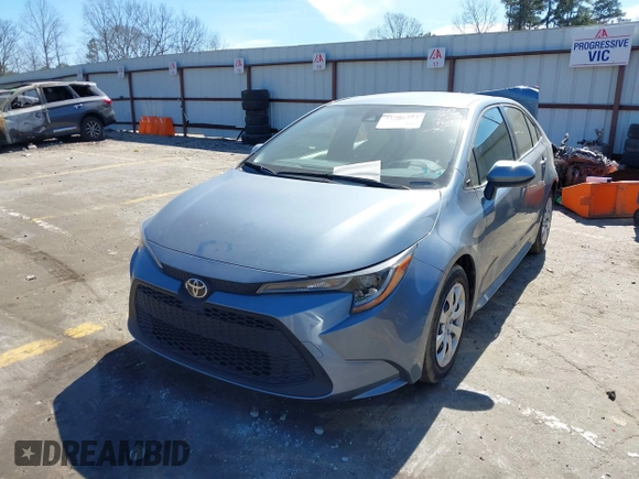 2022 Toyota Corolla LE with VIN JTDEPMAE6NJ191007, listed as a IAAI auction lot 41706494 with 20,227 mi miles. Bid and sale history available at carsss.com. Image 2.
