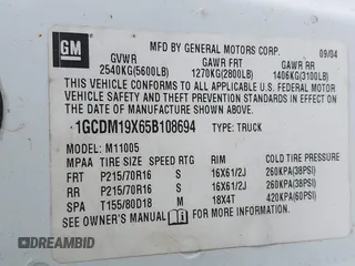 2005 Chevrolet Astro Cargo z VIN 1GCDM19X65B108694, wystawiony jako IAAI lot #42292530 z przebiegiem 120 426 mil mil oraz . Historia ofert i sprzedaży dostępna na DreamBid. Obrazek 9.