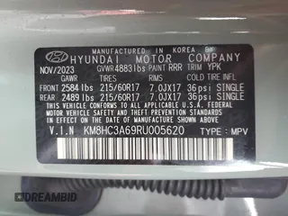 2024 Hyundai Kona SEL with VIN KM8HC3A69RU005620, listed as a Copart auction lot 42809255 with 16,387 mi miles and Salvage Title. Bid and sale history available at DreamBid. Image 13.