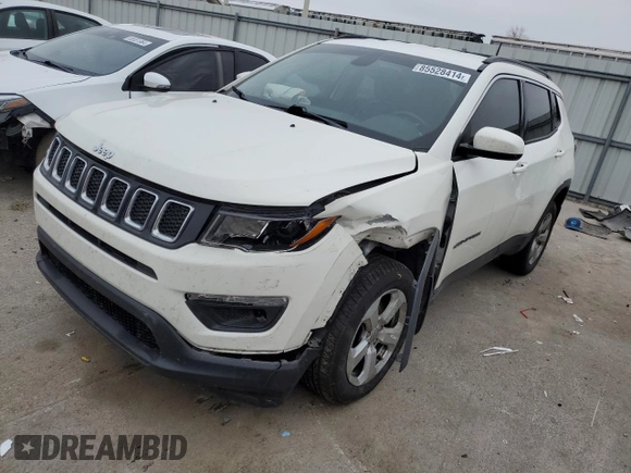 2018 Jeep Compass Latitude z VIN 3C4NJDBBXJT185462, wystawiony jako Copart lot #85528414 z przebiegiem 134 989 mil mil oraz Szkody całkowita. Historia ofert i sprzedaży dostępna na DreamBid. Obrazek 1.