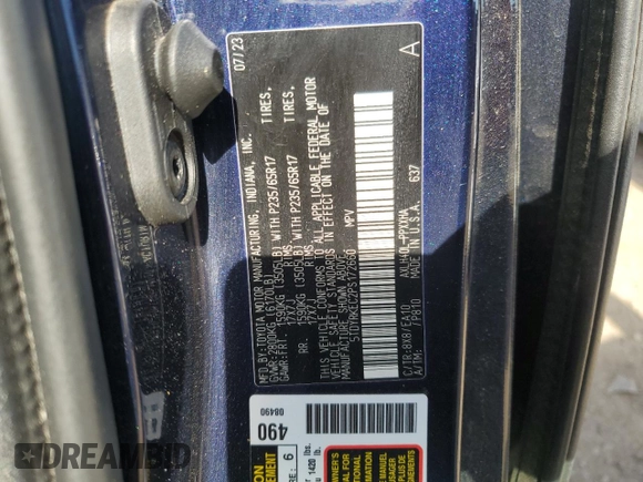 2023 Toyota Sienna XLE z VIN 5TDYRKEC2PS172660, wystawiony jako Copart lot #56686745 z przebiegiem 41 985 mil mil oraz Szkoda całkowita • Salvage title. Historia ofert i sprzedaży dostępna na DreamBid. Obrazek 13.