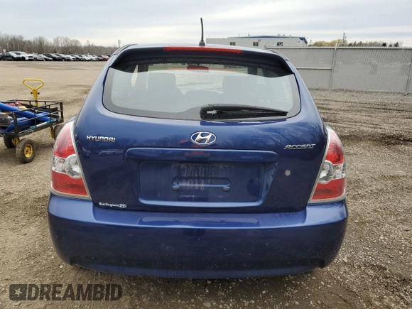 2008 Hyundai Accent Man L with VIN KMHCN35C68U080844, listed as a Copart auction lot 80513974 with 53,925 mi miles and Salvage Title. Bid and sale history available at carsss.com. Image 6.