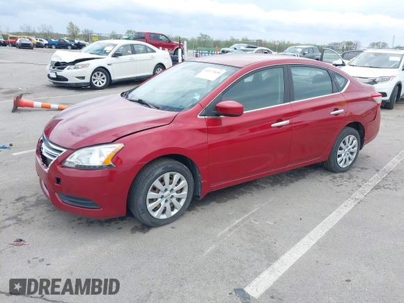 2014 Nissan Sentra S with VIN 3N1AB7AP8EY288627, listed as a IAAI auction lot 42173030 with 118,883 mi miles and . Bid and sale history available at DreamBid. Image 2.