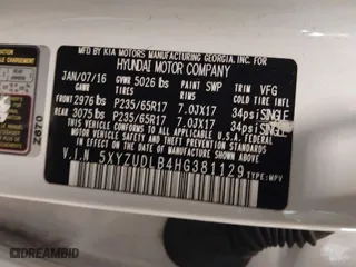 2017 Hyundai Santa Fe Sport 2.4L with VIN 5XYZUDLB4HG381129, listed as a IAAI auction lot 41891528 with 111,791 mi miles. Bid and sale history available at carsss.com. Image 9.