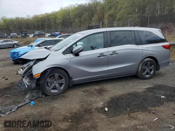 2022 Honda Odyssey EX with VIN 5FNRL6H53NB017028, listed as a Copart auction lot 53077075 with Not Provided miles and Salvage Title. Bid and sale history available at DreamBid. Image 1.