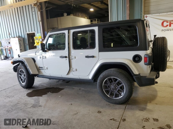 2021 Jeep Wrangler Unlimited 80th Anniversary z VIN 1C4HJXDG4MW636892, wystawiony jako Copart lot #63508455 z przebiegiem 29 208 mil mil oraz Szkoda całkowita • Salvage title. Historia ofert i sprzedaży dostępna na DreamBid. Obrazek 2.