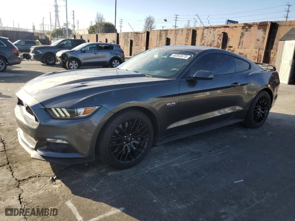 2016 Ford Mustang GT with VIN 1FA6P8CF8G5323395, listed as a Copart auction lot 45343475 with 34,559 mi miles and Salvage Title. Bid and sale history available at carsss.com. Image 1.