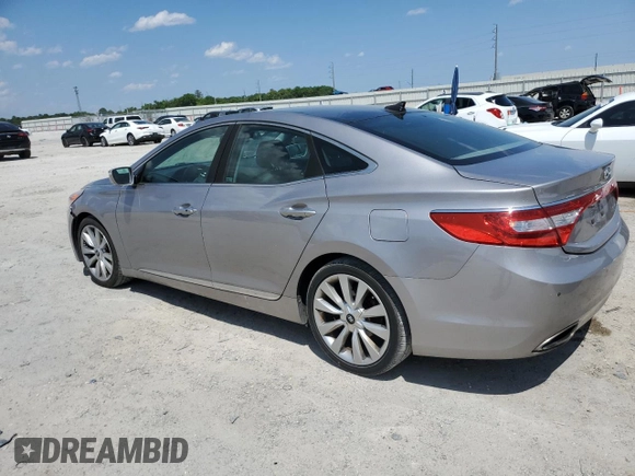 2013 Hyundai Azera with VIN KMHFH4JGXDA326213, listed as a Copart auction lot 52613875 with 131,966 mi miles and Salvage Title. Bid and sale history available at carsss.com. Image 2.