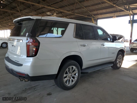 2023 Chevrolet Tahoe Premier with VIN 1GNSKSKD2PR497726, listed as a Copart auction lot 43541675 with 17,939 mi miles and Salvage Title. Bid and sale history available at carsss.com. Image 3.