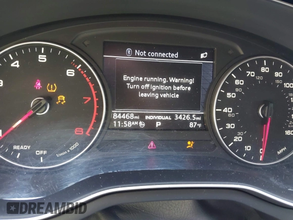 2017 Audi A4 Premium Plus z VIN WAULNAF40HN035471, wystawiony jako IAAI lot #42220167 z przebiegiem 84 468 mil mil oraz . Historia ofert i sprzedaży dostępna na DreamBid. Obrazek 14.