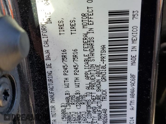 2017 Toyota Tacoma SR5 z VIN 3TMDZ5BN2HM026640, wystawiony jako Copart lot #76337144 z przebiegiem Nie podano mil oraz Szkoda całkowita • Salvage title. Historia ofert i sprzedaży dostępna na DreamBid. Obrazek 12.