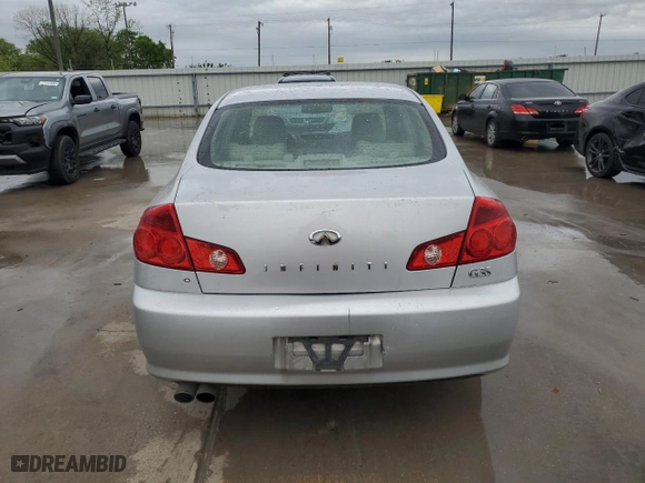2006 Infiniti G35 Sedan with VIN JNKCV51EX6M520602, listed as a Copart auction lot 50995185 with 143,463 mi miles and Salvage Title. Bid and sale history available at carsss.com. Image 6.