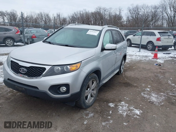 2012 Kia Sorento EX with VIN 5XYKUDA20CG284796, listed as a IAAI auction lot 41414017 with 120,345 mi miles. Bid and sale history available at carsss.com. Image 2.
