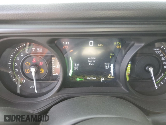 2024 Jeep Wrangler Sport S with VIN 1C4RJXN69RW147521, listed as a Copart auction lot 47298575 with 55,477 mi miles and Salvage Title. Bid and sale history available at DreamBid. Image 9.