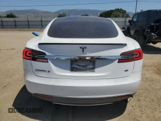 2013 Tesla Model S with VIN 5YJSA1AG9DFP13722, listed as a Copart auction lot 55988075 with 155,575 mi miles and Salvage Title. Bid and sale history available at DreamBid. Image 6.