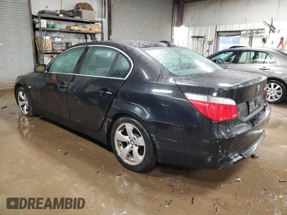 2006 BMW 5 Series 530i with VIN WBANE73566CM35987, listed as a Copart auction lot 37943054 with 206,994 mi miles and Salvage Title. Bid and sale history available at carsss.com. Image 2.