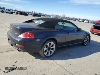 2006 BMW 6 Series 650Ci with VIN WBAEK13486CN78310, listed as a Copart auction lot 88367535 with 97,566 mi miles and Salvage Title. Bid and sale history available at carsss.com. Image 3.