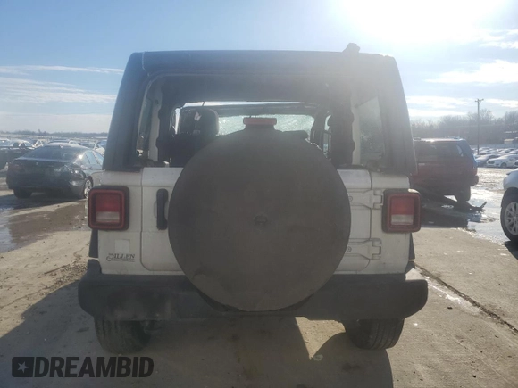 2022 Jeep Wrangler Sport with VIN 1C4HJXAGXNW200621, listed as a Copart auction lot 88113035 with 47,780 mi miles and Salvage Title. Bid and sale history available at DreamBid. Image 6.