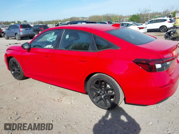 2025 Honda Civic Sport with VIN 2HGFE2F51SH528155, listed as a IAAI auction lot 42094578 with 6,403 mi miles and . Bid and sale history available at DreamBid. Image 3.