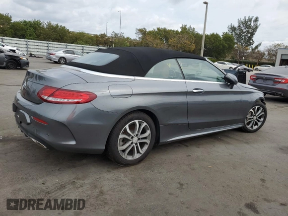 2017 Mercedes-Benz C 300 with VIN WDDWK4JB1HF432235, listed as a Copart auction lot 50295395 with Not Provided miles and Salvage Title. Bid and sale history available at DreamBid. Image 3.