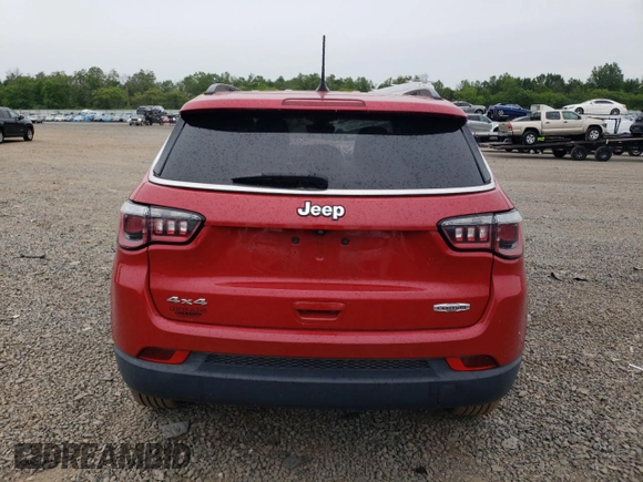 2019 Jeep Compass Latitude with VIN 3C4NJDBB7KT735802, listed as a Copart auction lot 57726275 with 58,660 mi miles and Salvage title. Bid and sale history available at DreamBid. Image 6.
