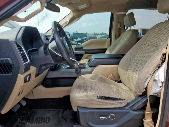 2015 Ford F-150 XL with VIN 1FTEW1CP4FKD76832, listed as a Copart auction lot 57607715 with 183,177 mi miles and Salvage title. Bid and sale history available at DreamBid. Image 7.