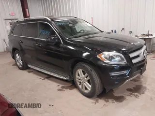 2015 Mercedes-Benz GL-Class GL 450 with VIN 4JGDF6EE1FA517832, listed as a IAAI auction lot 41832838 with 123,508 mi miles. Bid and sale history available at carsss.com. Image 1.