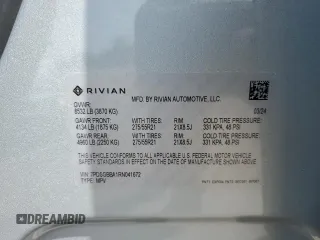 2024 Rivian R1S Adventure with VIN 7PDSGBBA1RN041672, listed as a Copart auction lot 61924974 with Not Provided miles and Salvage Title. Bid and sale history available at carsss.com. Image 13.