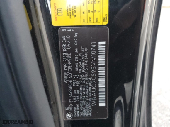 2011 BMW 1 Series 135i with VIN WBAUC9C59BVM10741, listed as a Copart auction lot 79583304 with 128,300 mi miles and Salvage Title. Bid and sale history available at carsss.com. Image 12.