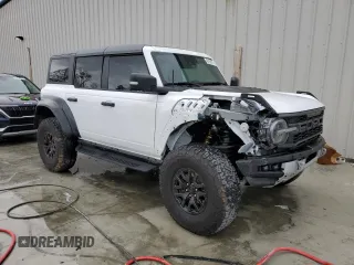 2023 Ford Bronco Raptor with VIN 1FMEE5JRXPLB90380, listed as a Copart auction lot 45163975 with 9,378 mi miles and Salvage Title. Bid and sale history available at DreamBid. Image 4.