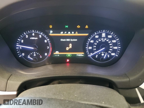 2018 Genesis G80 Sport with VIN KMHGN4JB3JU280347, listed as a Copart auction lot 57339575 with 71,023 mi miles and Salvage title. Bid and sale history available at DreamBid. Image 9.