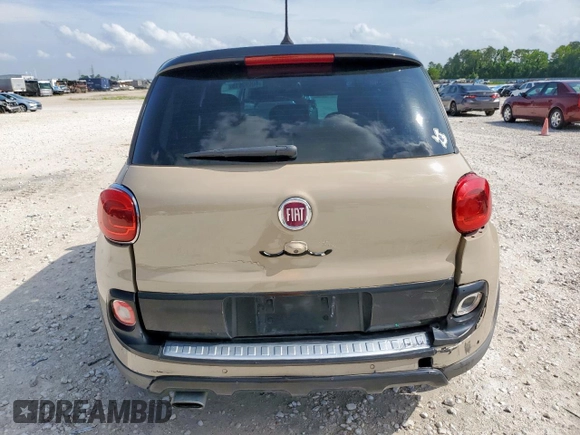 2014 FIAT 500L Trekking with VIN ZFBCFADH5EZ021708, listed as a Copart auction lot 60093615 with 160,414 mi miles and Salvage title. Bid and sale history available at DreamBid. Image 6.