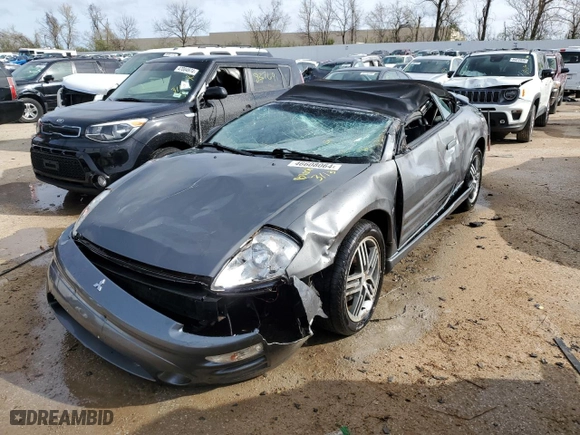 2003 Mitsubishi Eclipse GTS with VIN 4A3AE75H23E004438, listed as a Copart auction lot 46608064 with 0 mi miles and Non Repairable. Bid and sale history available at carsss.com. Image 1.