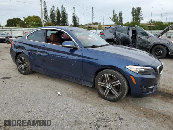 2017 BMW 2 Series 230i with VIN WBA2F9C38HV983992, listed as a Copart auction lot 81633793 with 34,263 mi miles. Bid and sale history available at carsss.com. Image 4.