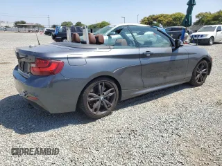2017 BMW 2 Series with VIN WBA2L1C34HV666785, listed as a Copart auction lot 61775835 with 57,386 mi miles and Salvage title. Bid and sale history available at DreamBid. Image 3.