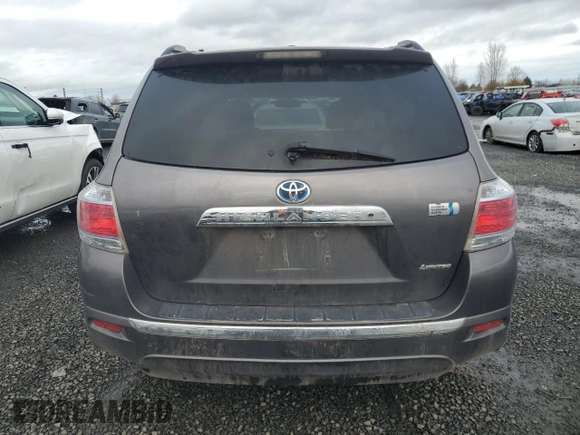 2012 Toyota Highlander Hybrid Limited with VIN JTEDC3EH9C2006831, listed as a Copart auction lot 82514713 with 179,737 mi miles and Salvage Title. Bid and sale history available at carsss.com. Image 6.