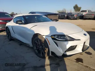 2024 Toyota GR Supra 3.0 with VIN WZ1DB0G07RW068079, listed as a Copart auction lot 83999094 with 387 mi miles and Salvage Title. Bid and sale history available at carsss.com. Image 4.