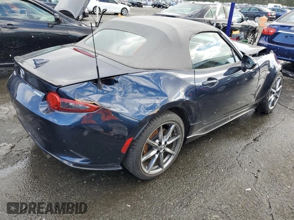 2021 Mazda MX-5 Miata Grand Touring with VIN JM1NDAD73M0451162, listed as a Copart auction lot 42644335 with 20,787 mi miles and Salvage title. Bid and sale history available at DreamBid. Image 3.